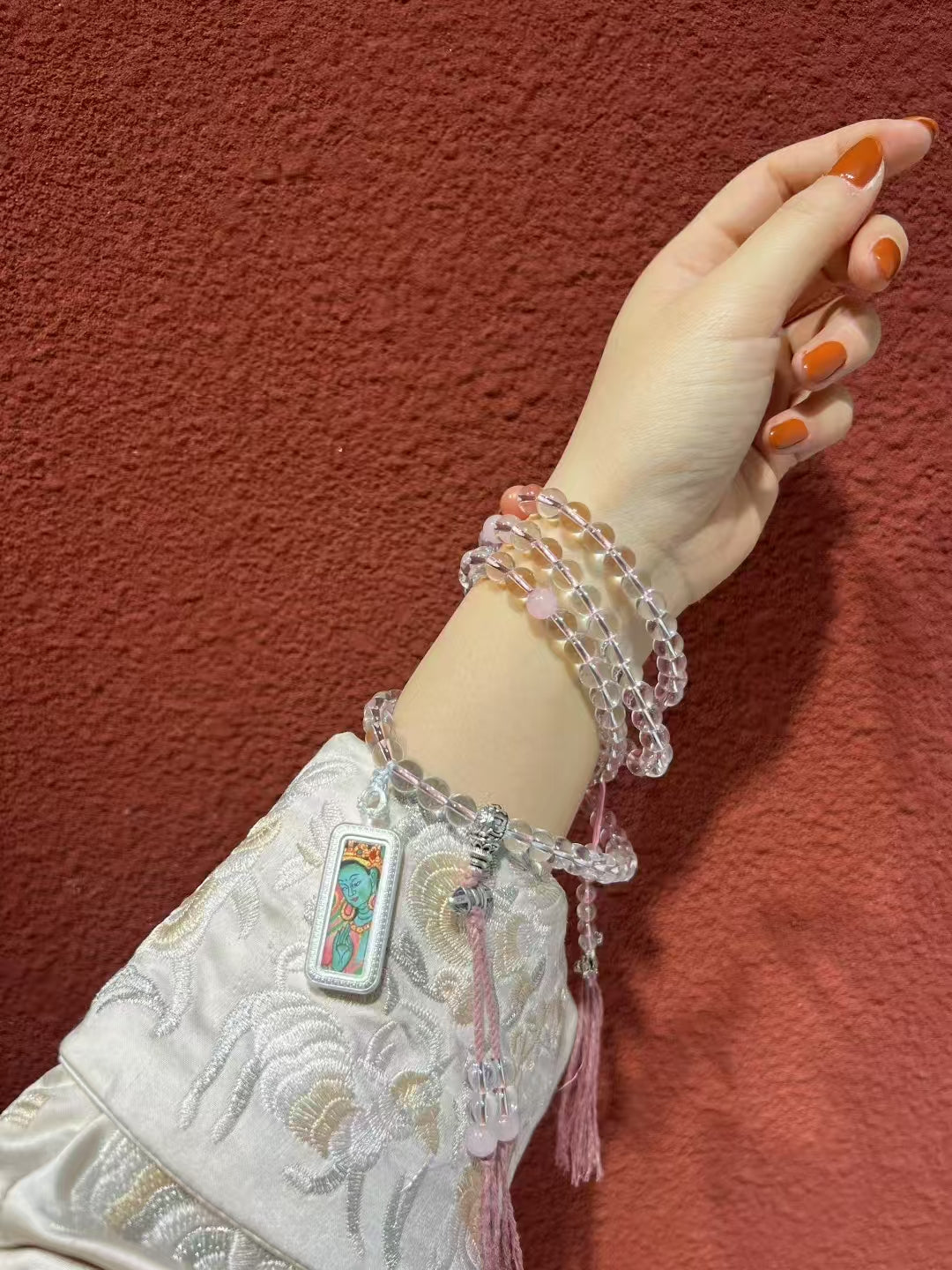 Thangka necklace Handpaint