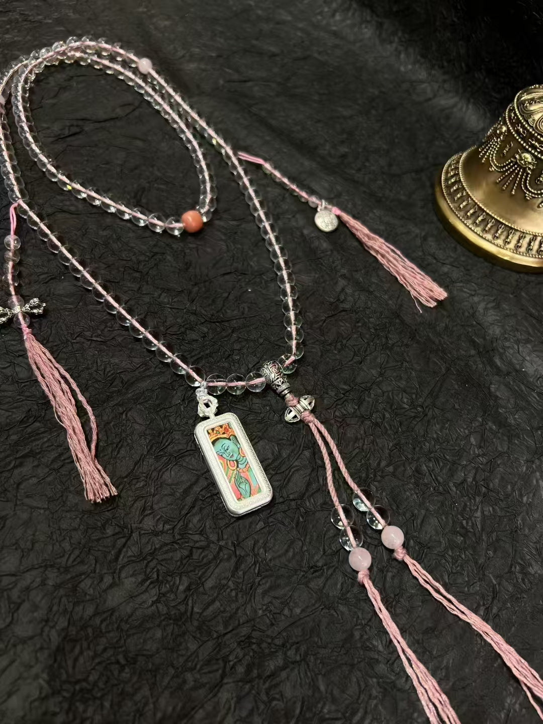 Thangka necklace Handpaint