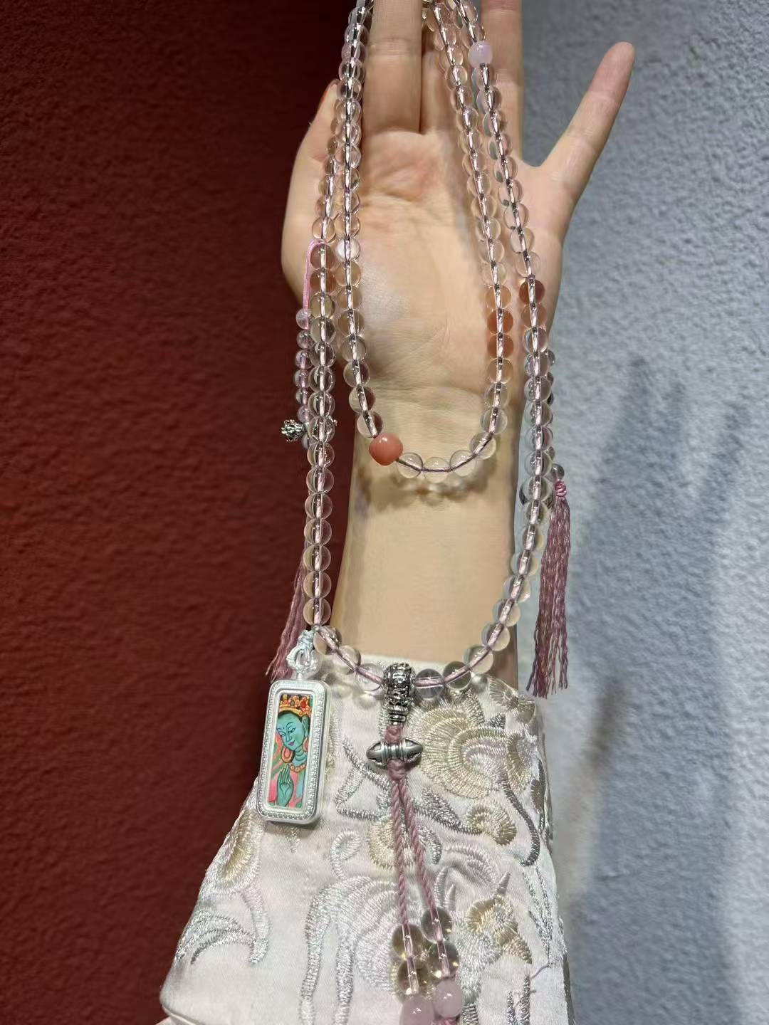 Thangka necklace Handpaint