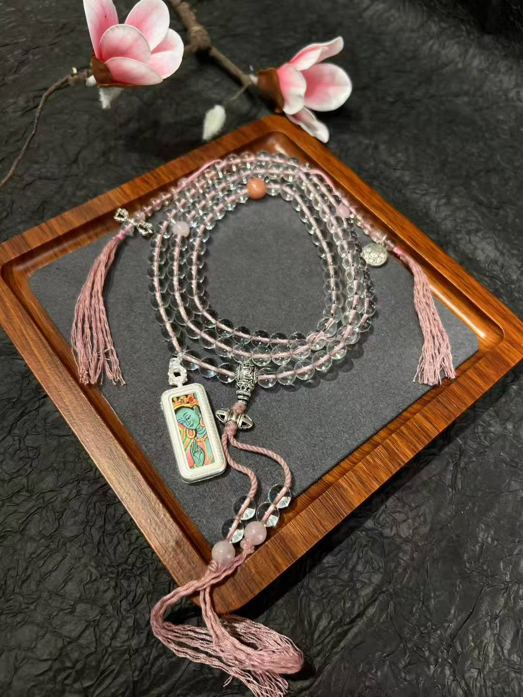 Thangka necklace Handpaint