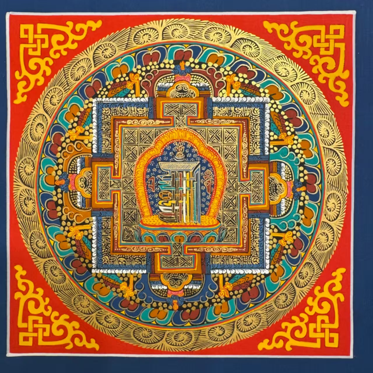Mandala Thangka Tibetan Hand-Painted 30cm*30cm
