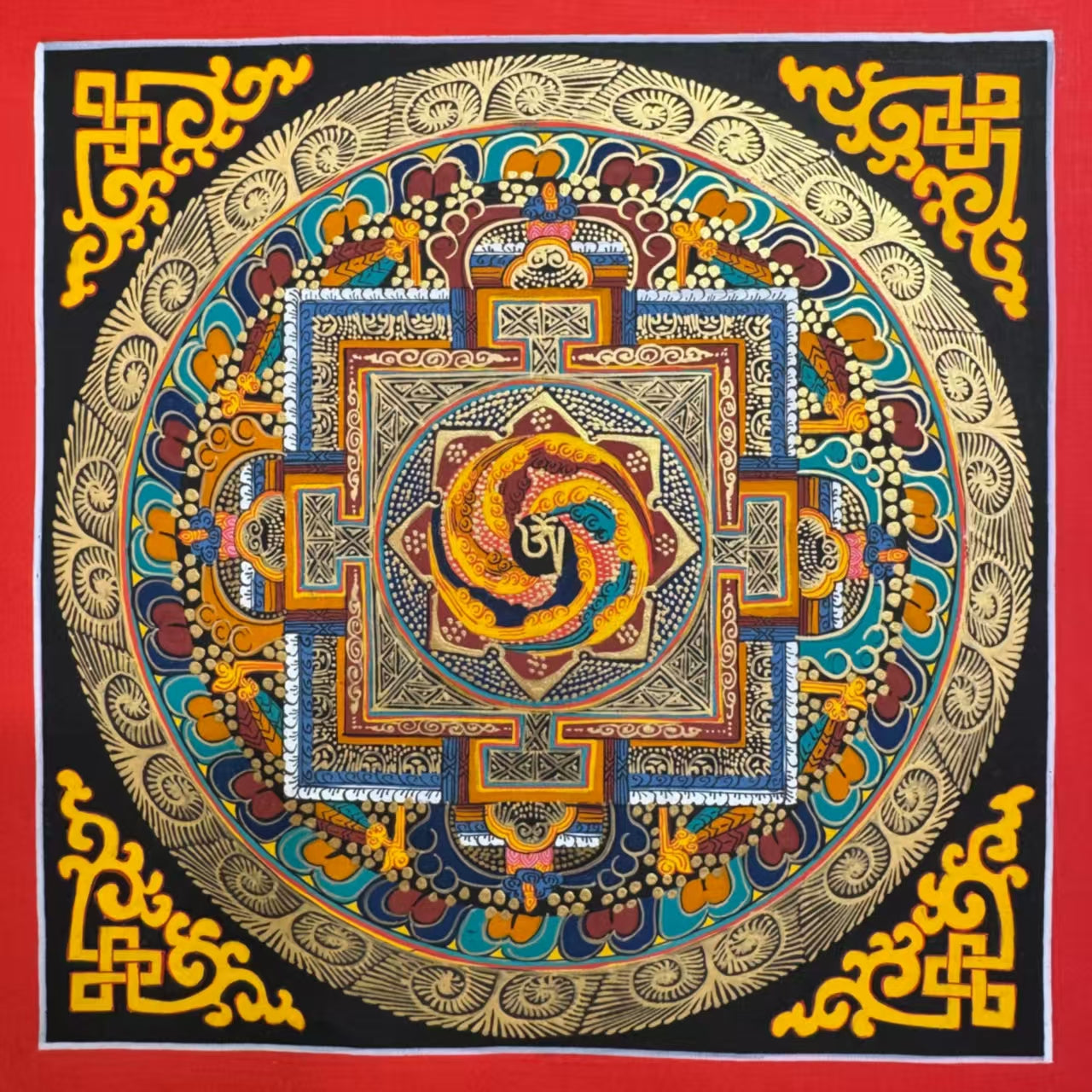 Mandala Thangka Tibetan Hand-Painted 30cm*30cm