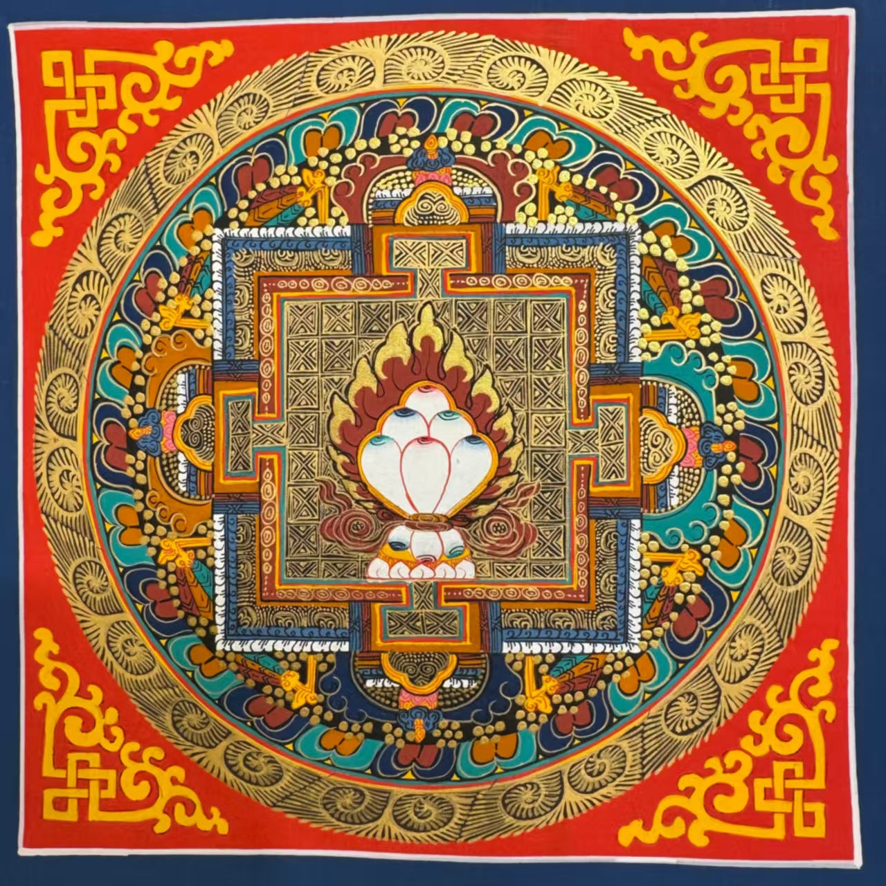 Mandala Thangka Tibetan Hand-Painted 30cm*30cm