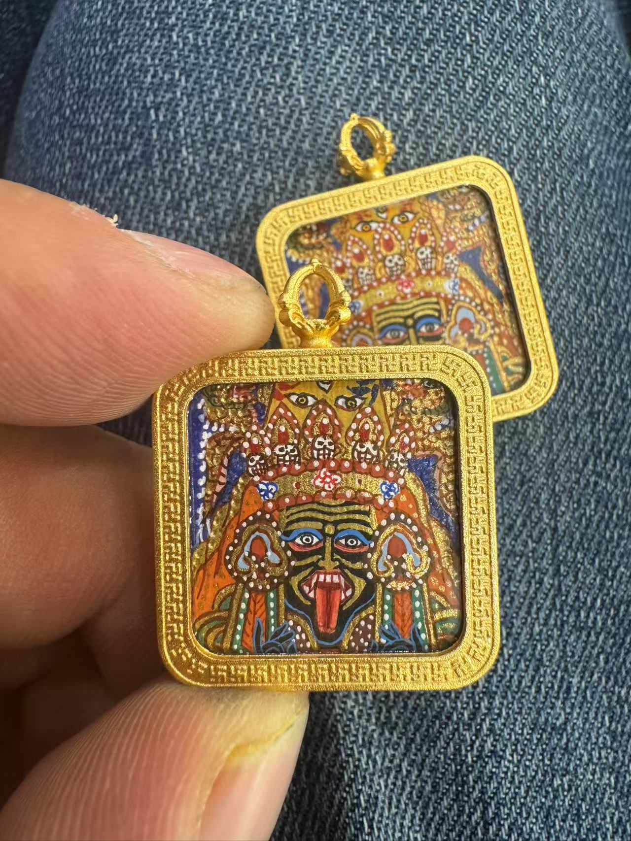 Zhaxi Lhamo Thangka Hand-Painted Tibet 2cm*2cm