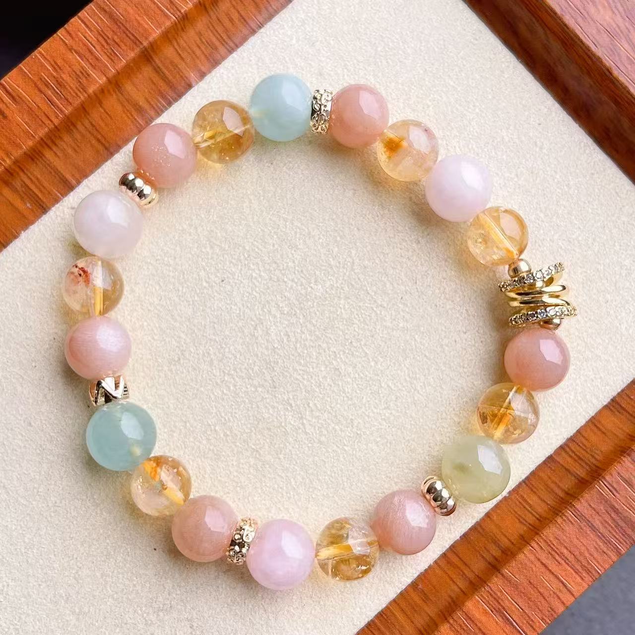 Yellow Tower ,Rose Quartz Bracelet,Attracts love, Wealth Manifestation