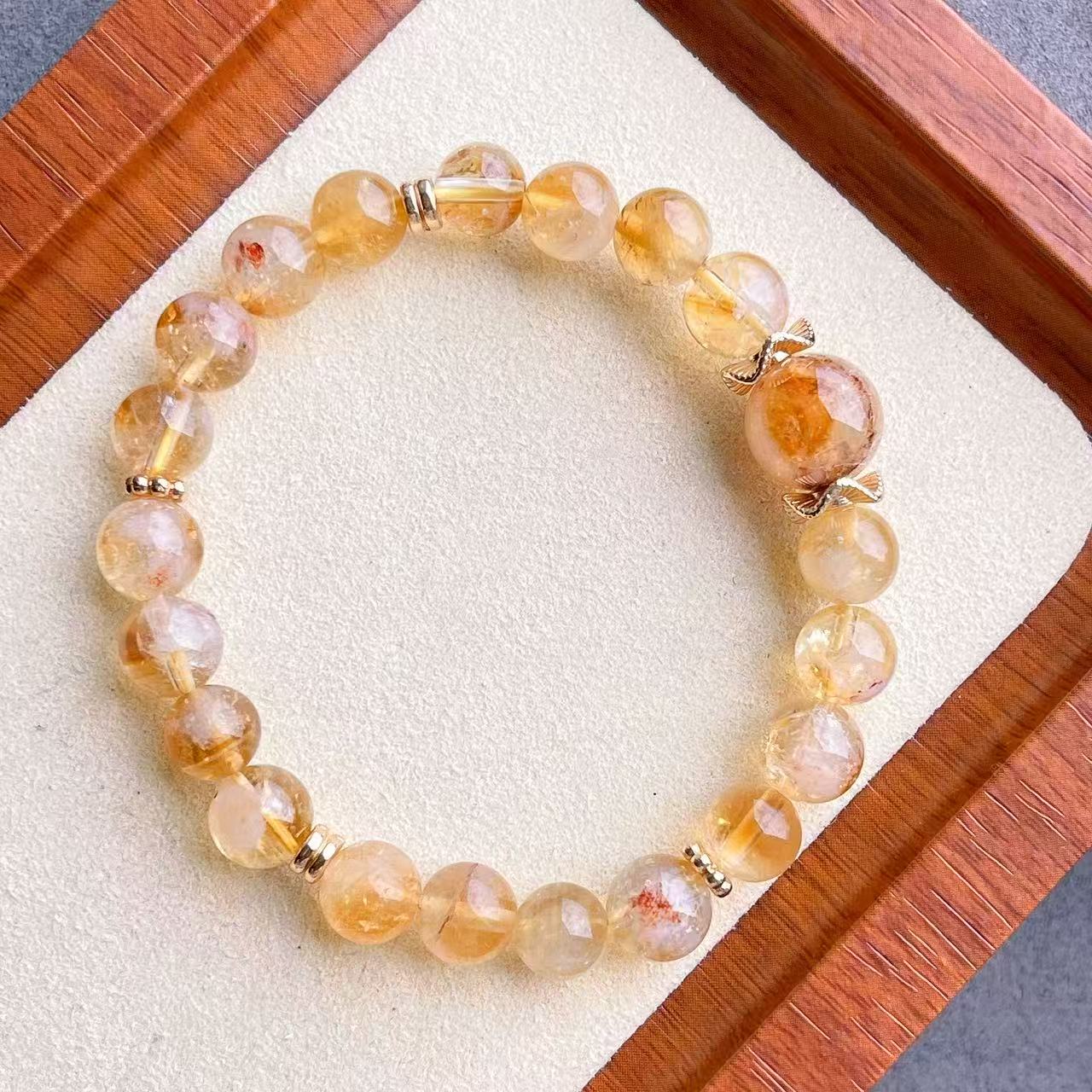 Yellow Tower Crystal Bracelet,Attracts wealth, boosts confidence