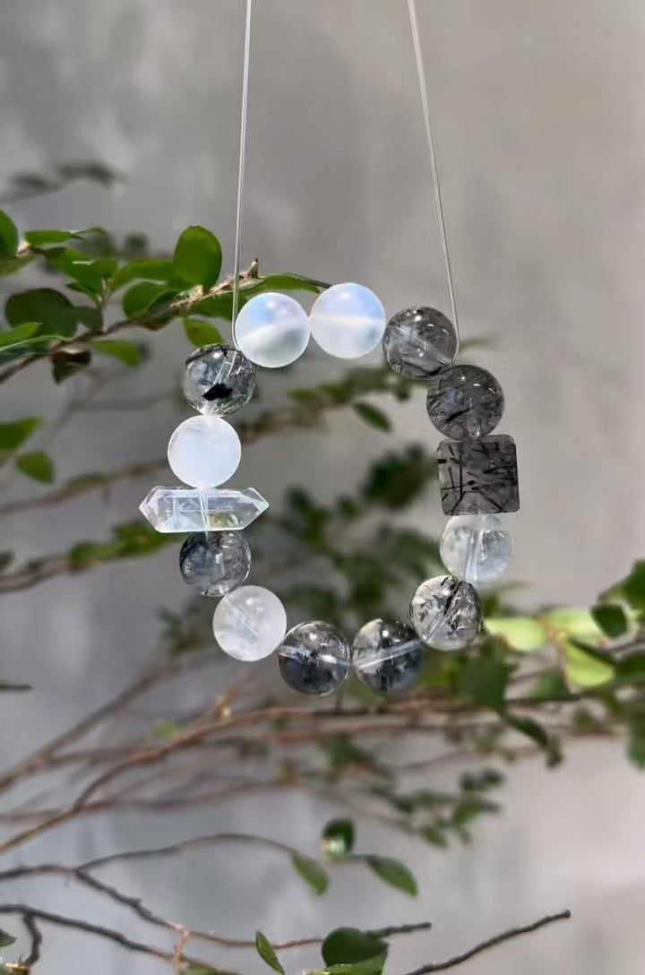 Black Rutilated Quartz Bracelet,academic career success