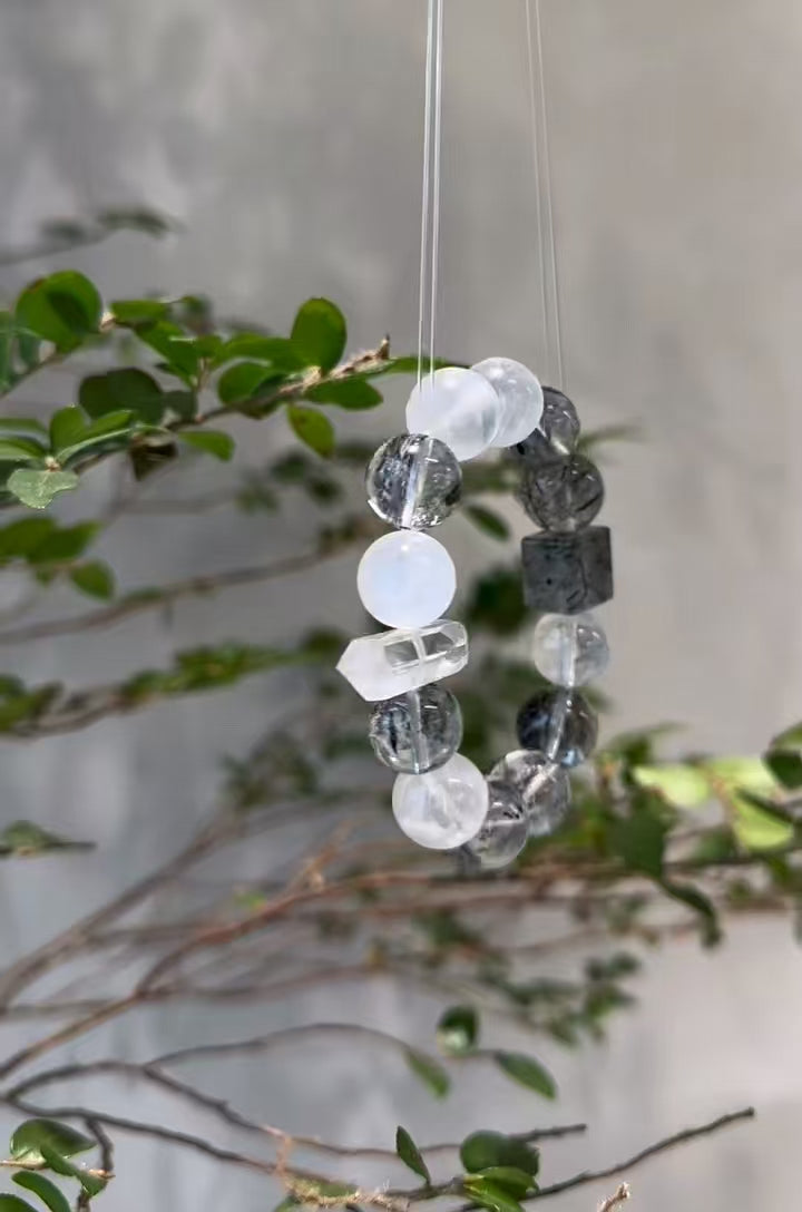 Black Rutilated Quartz Bracelet,academic career success