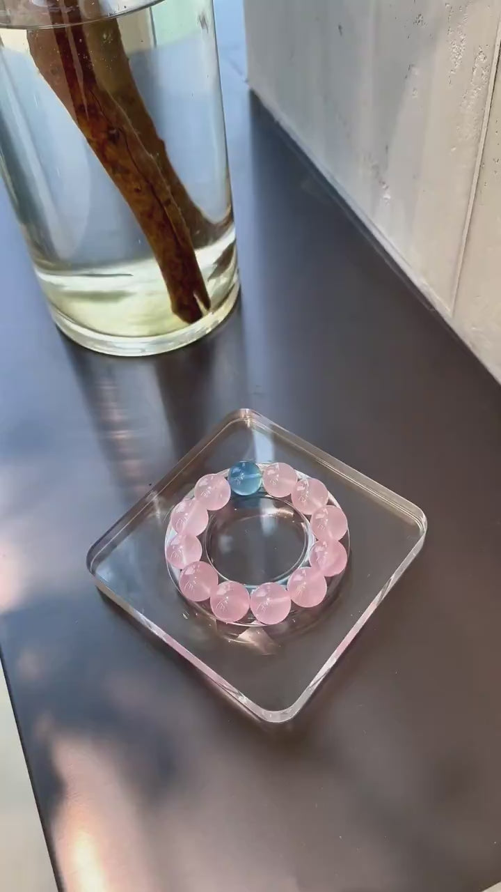 Rose Quartz Bracelet,Enhances  Energy,Harmonizes Relationships